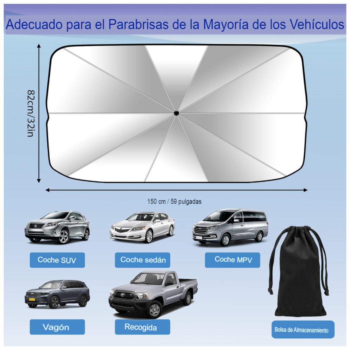 Protector Solar de Auto – Plegable, Estético y Funcional!