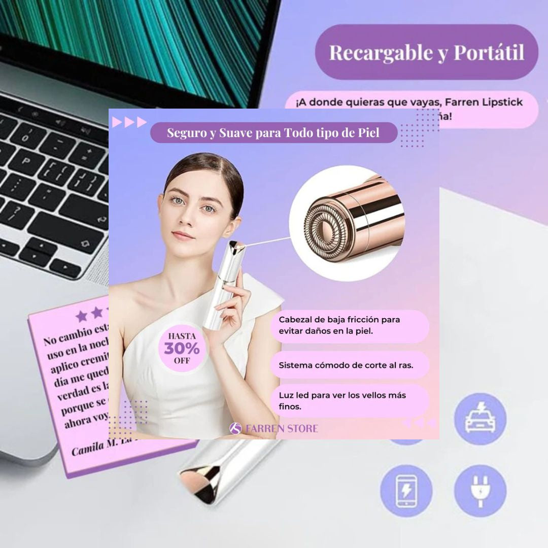 Removedor de Vello Facial – Precisión Suave – Uso Diario!