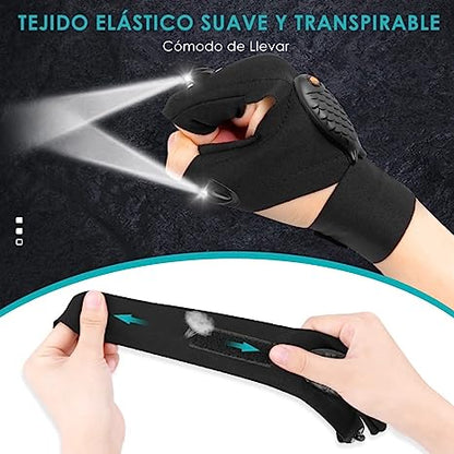 2x1 Guantes PowerLuz: ilumina con manos libres!