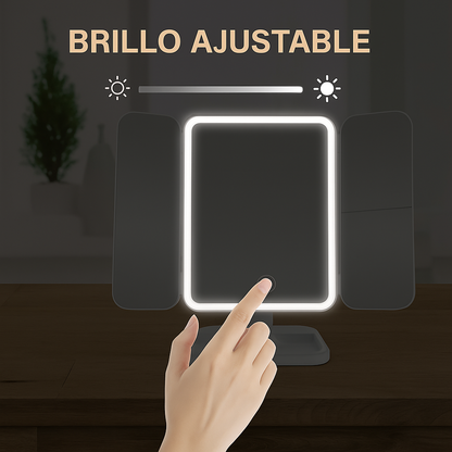 LumiMirror ✨ - Triple Espejo LED Para Maquillaje 💄🌟