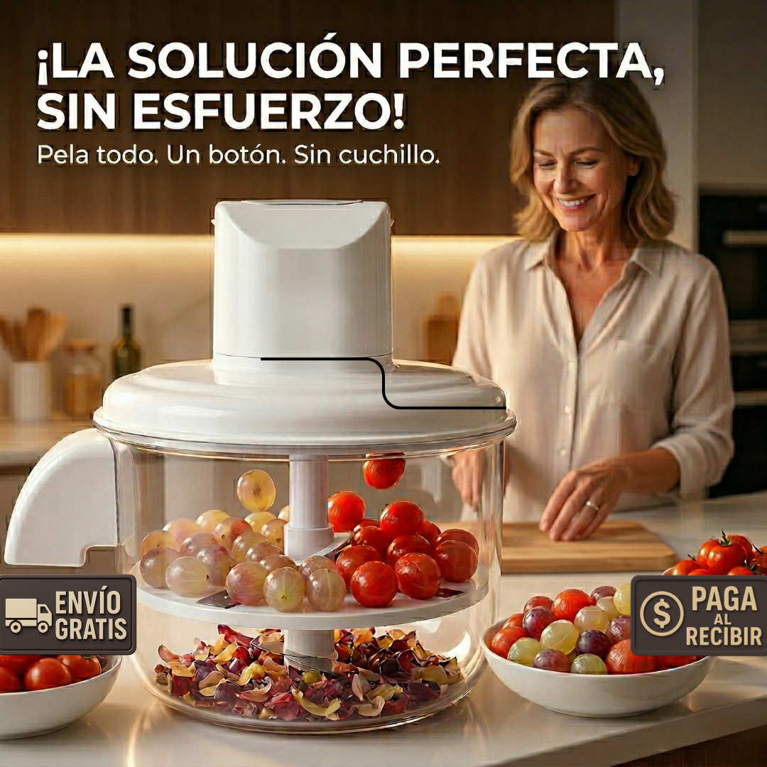 PeelPro™ – Pelador Eléctrico Automático – Frutas y Verduras en Segundos!