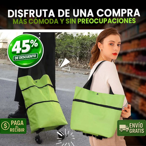 2x1 Bolsa Multiuso – Se Agranda y tiene ruedas – Llévala contigo siempre!