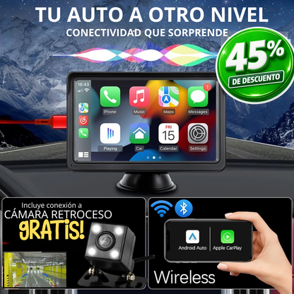 Pantalla Smart 7” – CarPlay & Android Auto – Auto Inteligente y conectado!