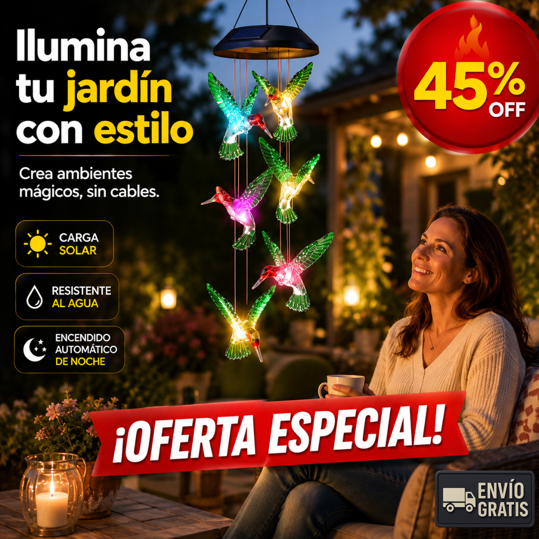 Luz Colgante Solar – Ilumina Fácil – Jardín Encantador Sin Cables