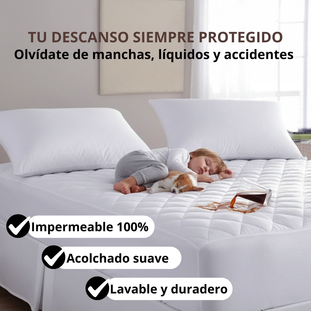 CubreColchón Acolchado – Sueño Seco y Cómodo!