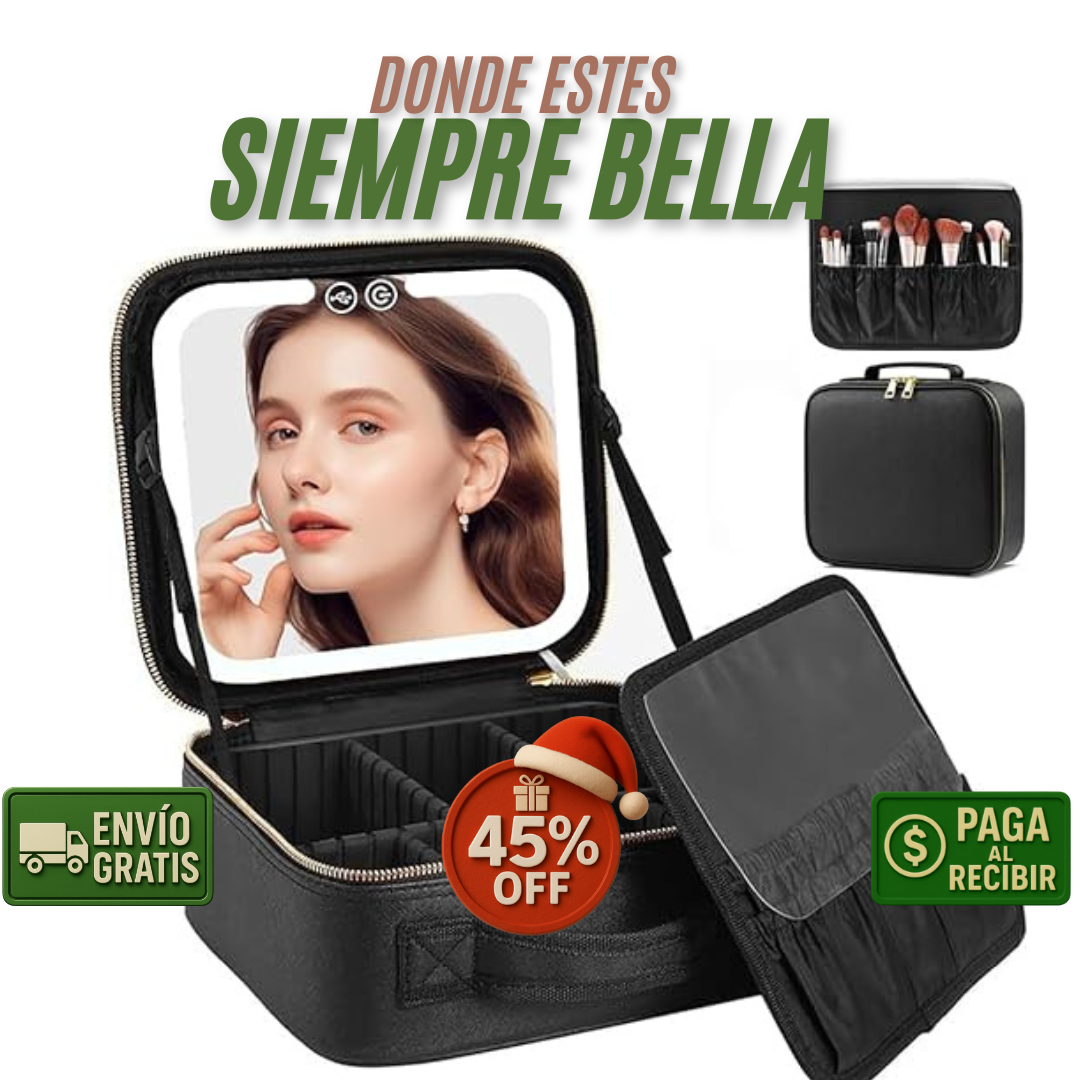 Cosmetiquero Con Luz -  Espejo + LED - Maquillaje Impecable siempre!!