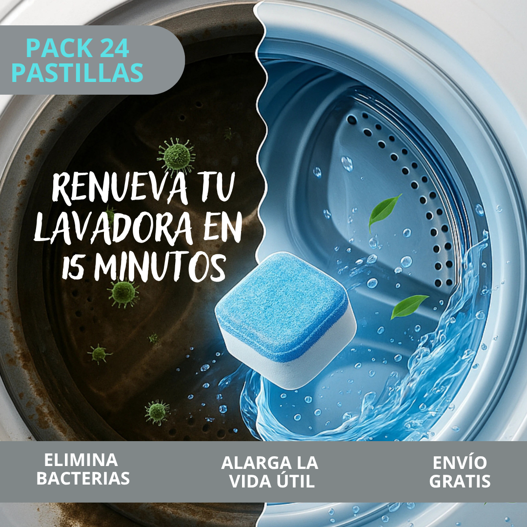 Pastillas Lavadora Pro – Limpieza interior total - Extiende su vida útil!