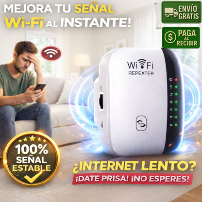 Repetidor WiFi Pro – Alta Cobertura – Sin Zonas Muertas!