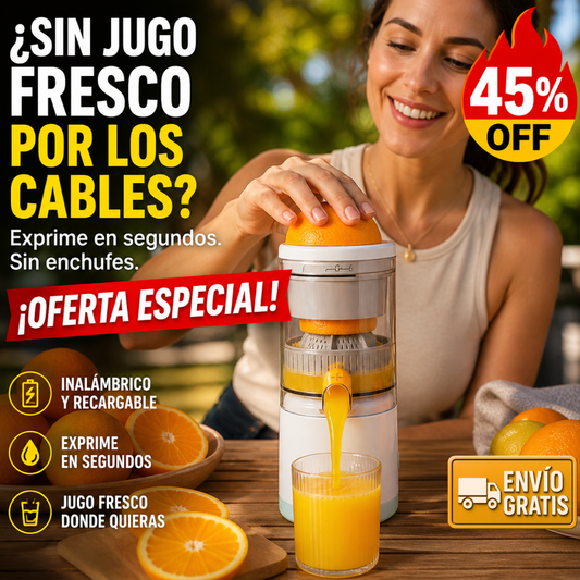 Exprimidor Portátil 45W – USB Recargable – Jugo Fresco Sin Cables