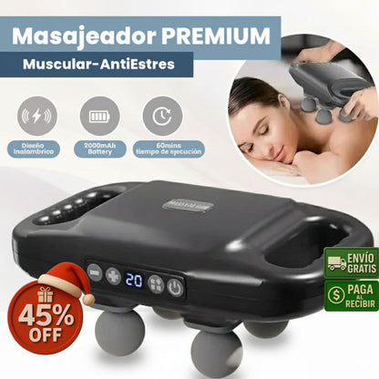 Masajeador muscular profundo 4 cabezales PRO - EL ALIVIO QUE MERECES!