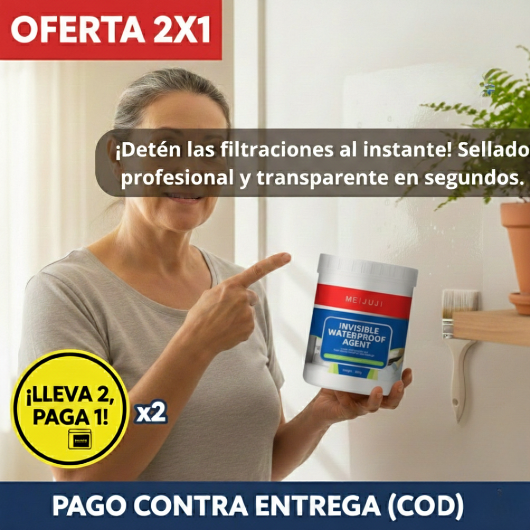 2X1 Adhesivo Impermeable - Sella Filtraciones - Repara grietas y goteras!