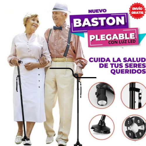 Baston360°: Plegable con Linterna 💡🦿!