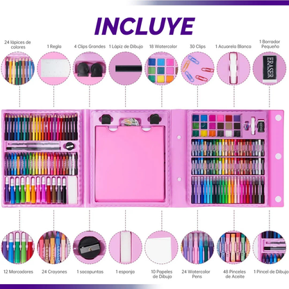 Set Arte 208 Piezas - Creatividad Sin Límites - Niños Felices!