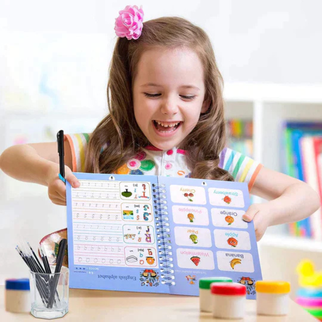 4 Libros Caligrafía Infantil – Método Montessori – Niños inteligentes y seguros!