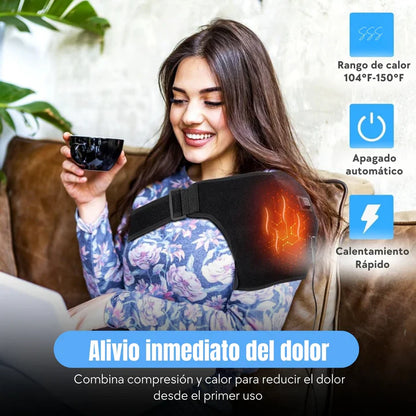 Hombrera térmica – Calor Ajustable – Dile Adiós al Dolor en 20 Minutos!