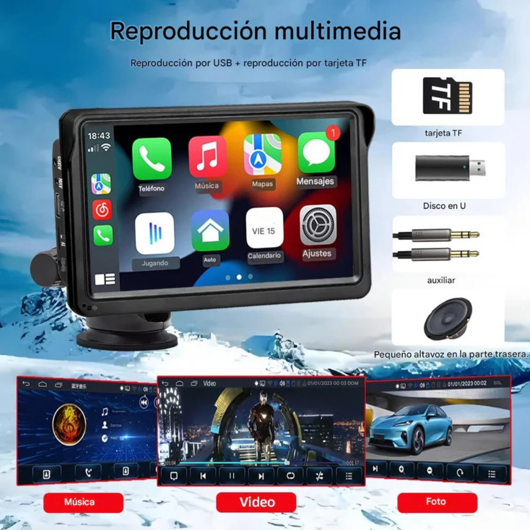 Pantalla Smart 7” – CarPlay & Android Auto – Auto Inteligente y conectado!