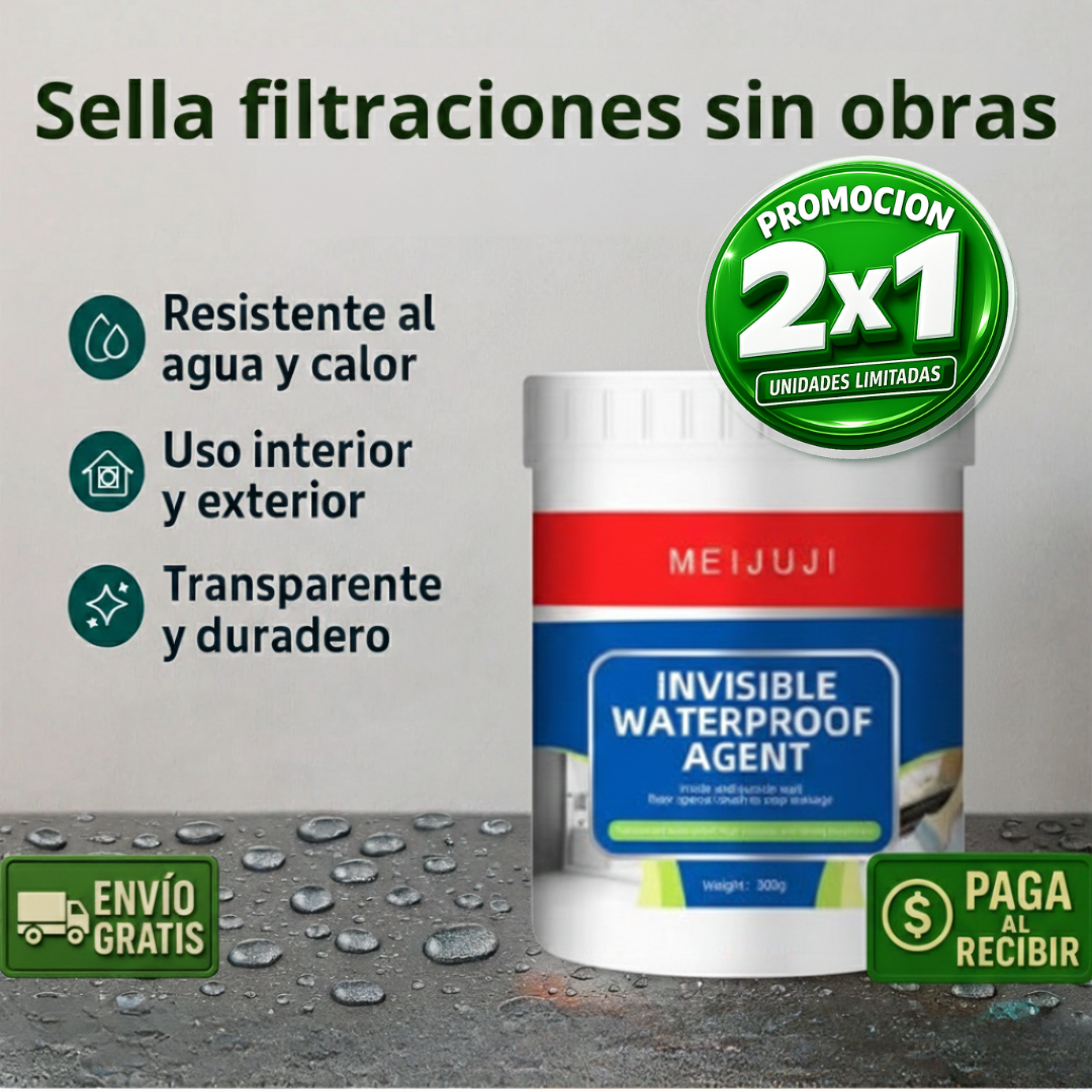 2X1 Adhesivo Impermeable - Sella Filtraciones - Repara grietas y goteras!