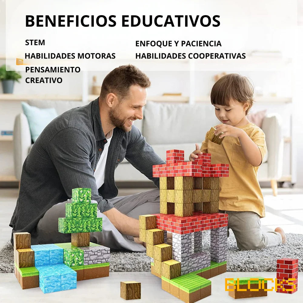 75 PCS MÁGNETICAS MINECRAFT PREMIUM -  Sorprende a tus niños!