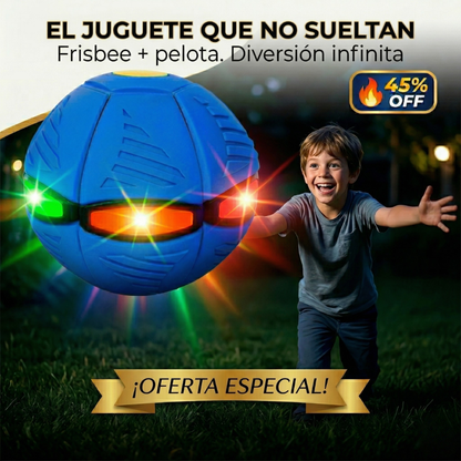 Balon 2 en 1 LED – Frisbee y Pelota – Diversión de Día y de Noche!