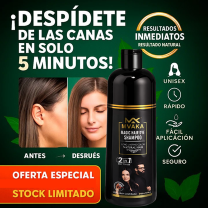 💆🏻‍♀️Shampoo Tinte Colorante - Cubre Canas al Instante!
