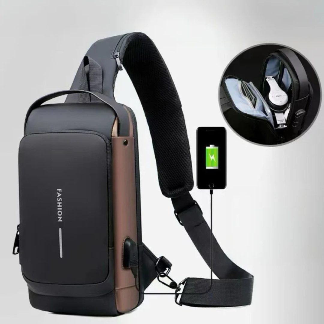 Bolso Antirrobo 2x1 – Carga y Organización – Protege tus cosas y te mantiene conectado todo el día!