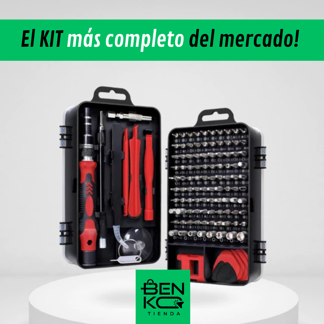 Kit Destornilladores 115 Piezas: El TODO en Uno!