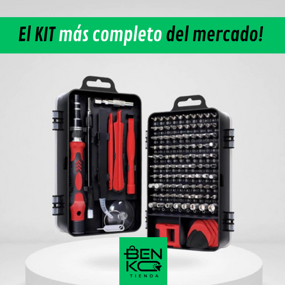 Kit Destornilladores 115 Piezas: El TODO en Uno!