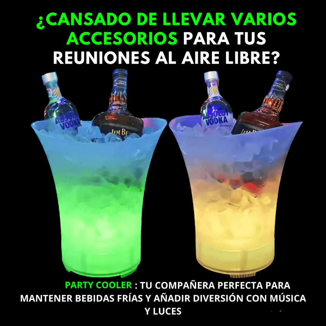 Cubeta Hielera Con Luz Led Y Parlante - Todo lo que necesitas para ser feliz!