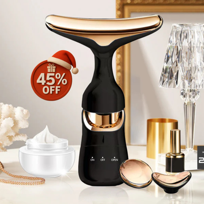 Masajeador Facial 3 en 1 – Calor + Colágeno – Piel Reafirmada!