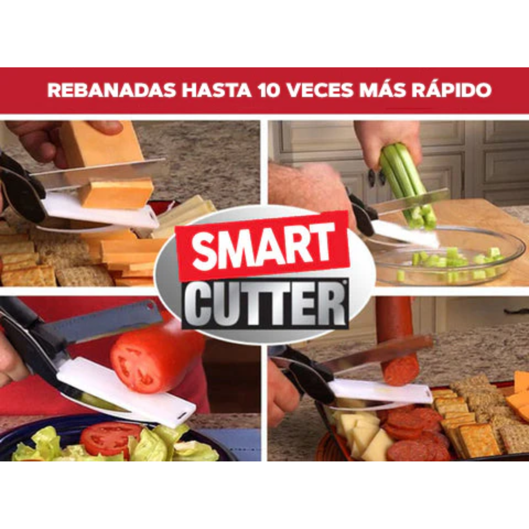 Tijera Inteligente con tabla – Pica al Instante – Ahorra Tiempo en Cocina!