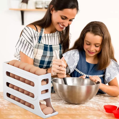 2x1 Dispensador De Huevo - 4 niveles - Ahorra Espacio!