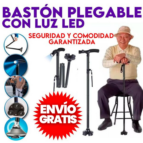 Baston360°: Plegable con Linterna 💡🦿!