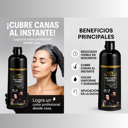 💆🏻‍♀️Shampoo Tinte Colorante - Cubre Canas al Instante!