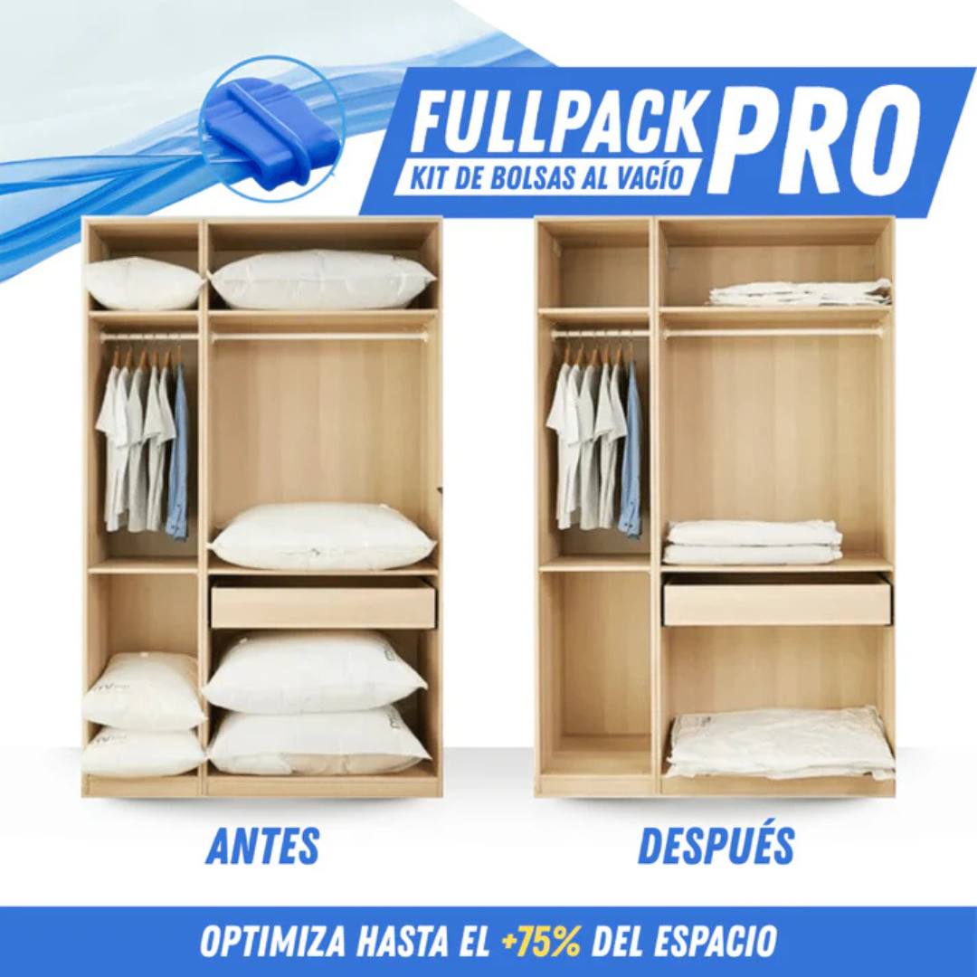 12 Bolsas Al Vacio - Ahorro 75% de espacio + bomba GRATIS!