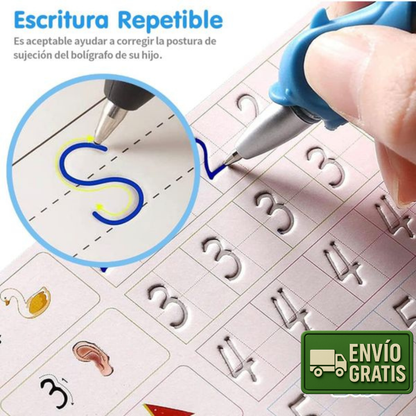 4 Libros Caligrafía Infantil – Método Montessori – Niños inteligentes y seguros!