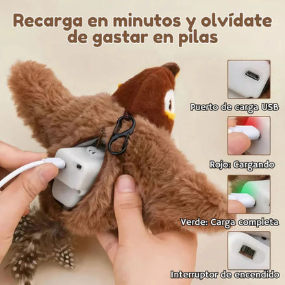 Pajaro Volador - Estimula su insistinto cazador - Diversión para gatos!