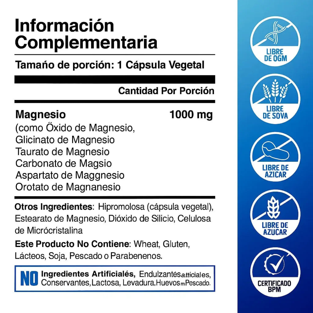 Magnesio Premium – Energía y Recuperación – Tu salud es lo primero!