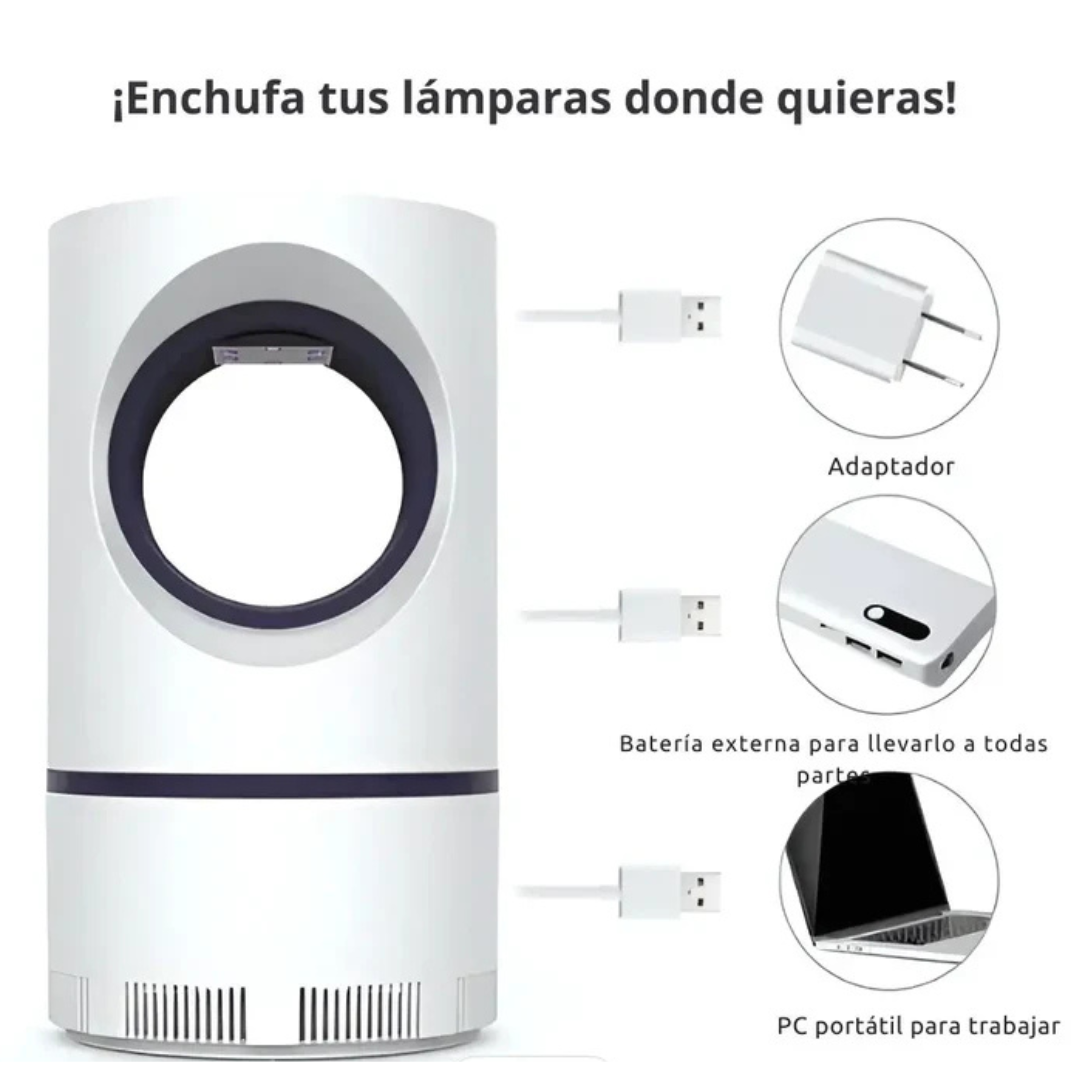 2x1 Lampara Repelente Mata mosquitos - Duerme tranquilo!