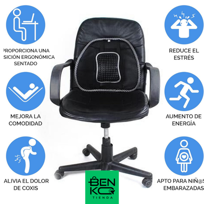 Cojín Lumbar Antidolor: Comodidad adaptable en cualquier silla!