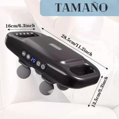 Masajeador muscular profundo 4 cabezales PRO - EL ALIVIO QUE MERECES!