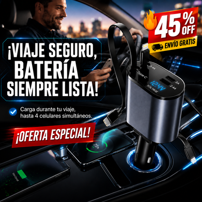 Cargador Celular para Carro – Energía Constante – Viajes Sin Interrupciones!