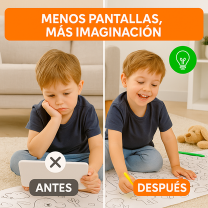 Mega Rollo Adhesivo Infantil: Colorea por siempre!