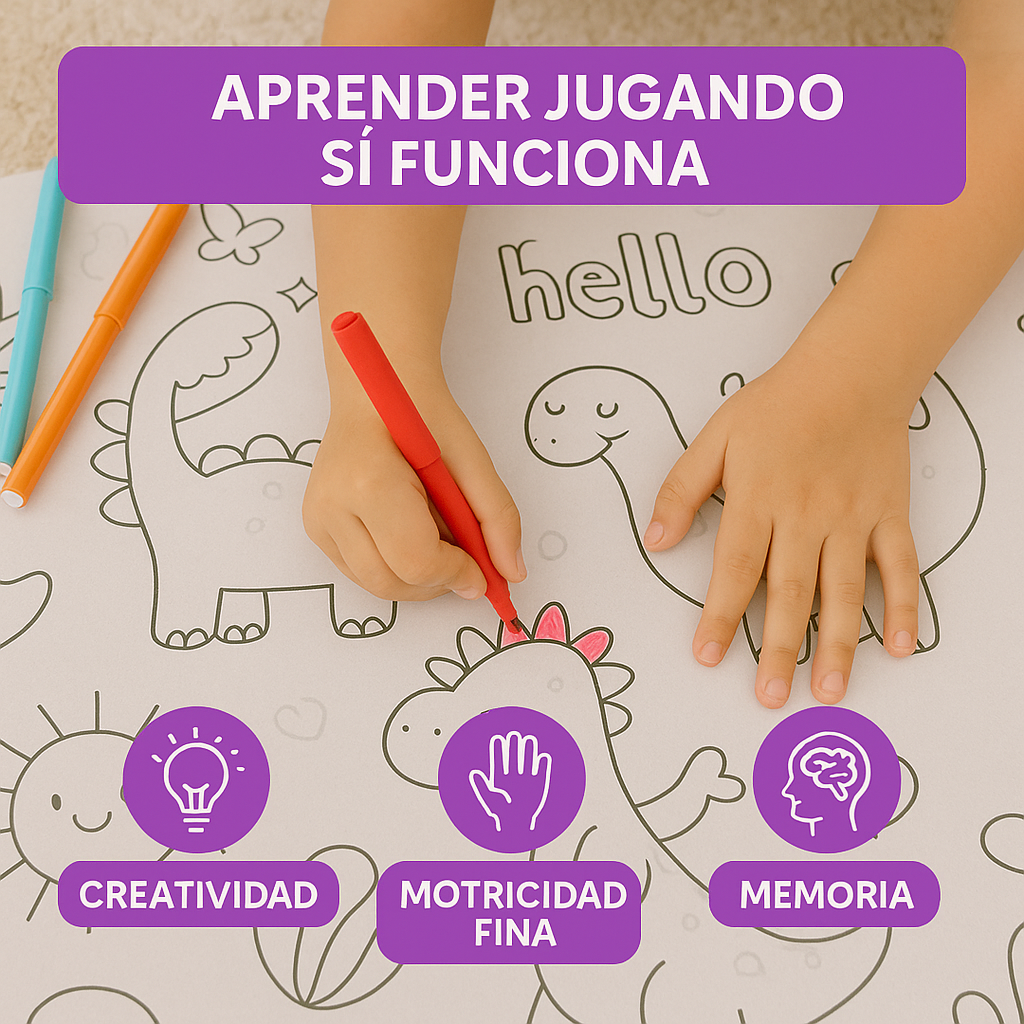 Mega Rollo Adhesivo Infantil: Colorea por siempre!