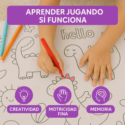 Mega Rollo Adhesivo Infantil: Colorea por siempre!