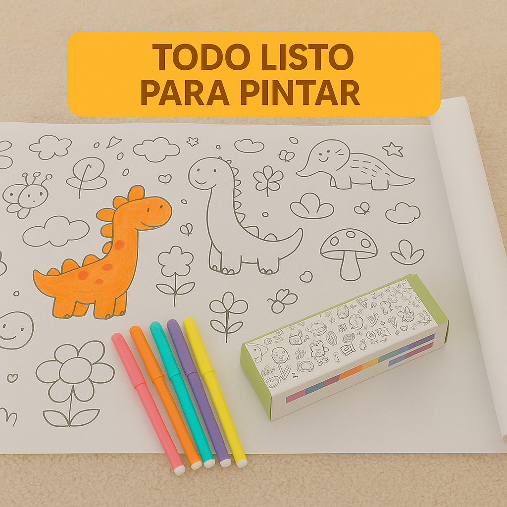 Mega Rollo Adhesivo Infantil: Colorea por siempre!