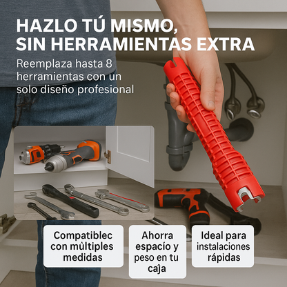LlaveMaster 8 en 1: Precisión total en espacios estrechos!