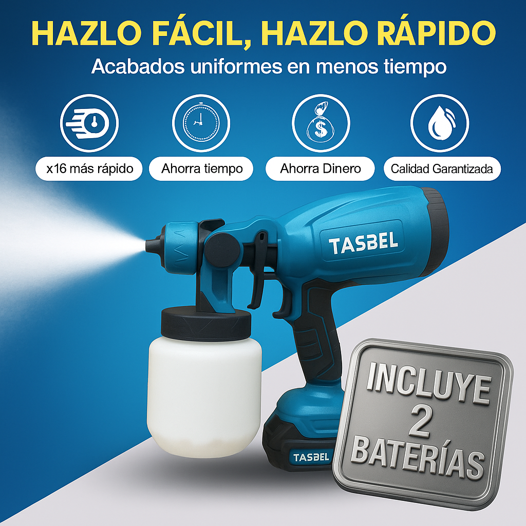 Pulverizador Eléctrico: Acabado Rápido – Pintura Precisa en Menos Tiempo!