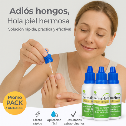 DERMAHONG x3 : Triple acción contra hongos en uñas y piel!