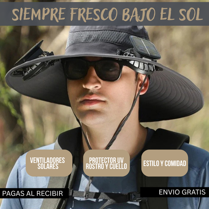 Gorro Ventilador – Energía solar y frescura total!