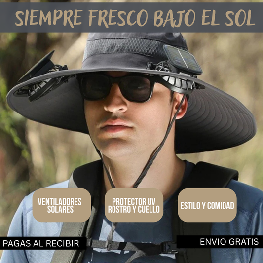 Gorro Ventilador – Energía solar y frescura total!